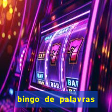 bingo de palavras 3 ano